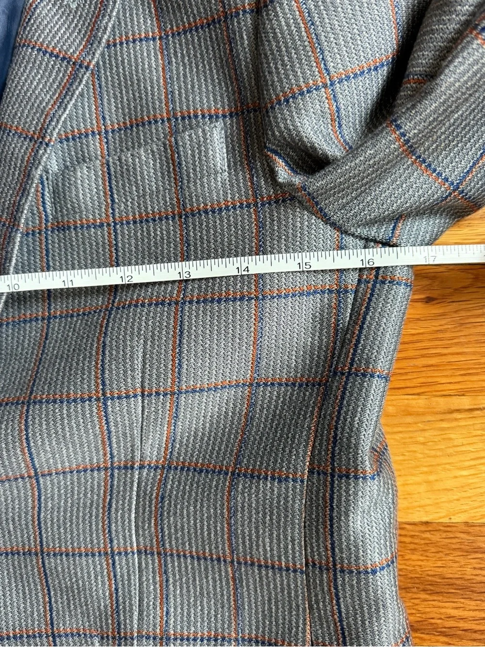 Elie Balleh Boys Gray Plaid Blazer – Size 10–12